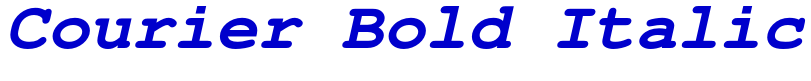 Courier Bold Italic 字体